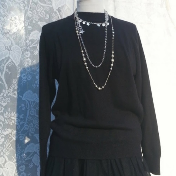 Designers Original vintage black mock neck sweater Very Soft! - Picture 1 of 4